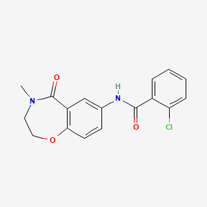 2-chloro-N-(4-methyl-5-oxo-2,3,4,5-tetrahydrobenzo[f][1,4]oxazepin-7-yl)benzamide