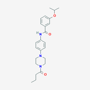molecular formula C24H31N3O3 B251051 N-[4-(4-butyryl-1-piperazinyl)phenyl]-3-isopropoxybenzamide 