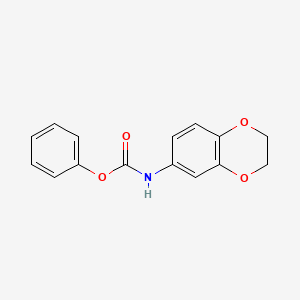 molecular formula C15H13NO4 B2510530 phenyl N-(2,3-dihydro-1,4-benzodioxin-6-yl)carbamate CAS No. 167264-90-6