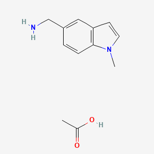 molecular formula C12H16N2O2 B2510565 [(1-Methyl-1H-indol-5-yl)methyl]amine acetate CAS No. 2103397-14-2; 884507-17-9