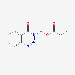 molecular formula C11H11N3O3 B2510596 (4-Oxo-1,2,3-benzotriazin-3-yl)methyl propanoate CAS No. 453535-93-8