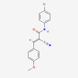 molecular formula C17H13BrN2O2 B2510597 (2E)-N-(4-bromophenyl)-2-cyano-3-(4-methoxyphenyl)prop-2-enamide CAS No. 314250-75-4