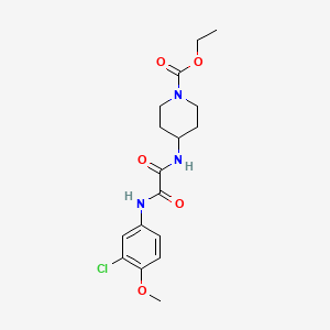 molecular formula C17H22ClN3O5 B2510605 Ethyl 4-(2-((3-chloro-4-methoxyphenyl)amino)-2-oxoacetamido)piperidine-1-carboxylate CAS No. 1207018-24-3