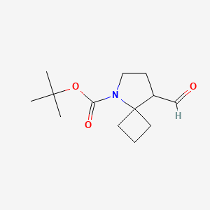 molecular formula C13H21NO3 B2510649 Tert-butyl 8-formyl-5-azaspiro[3.4]octane-5-carboxylate CAS No. 2375273-38-2