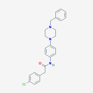 molecular formula C25H26ClN3O B251068 N-[4-(4-benzylpiperazin-1-yl)phenyl]-2-(4-chlorophenyl)acetamide 