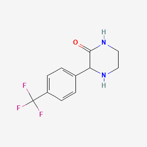 molecular formula C11H11F3N2O B2510697 3-[4-(Trifluoromethyl)phenyl]piperazin-2-one CAS No. 185110-29-6