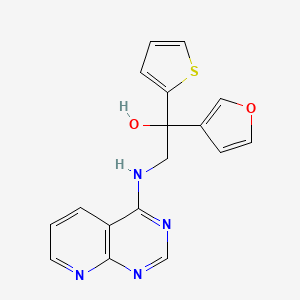 B2510738 1-(Furan-3-yl)-2-(pyrido[2,3-d]pyrimidin-4-ylamino)-1-thiophen-2-ylethanol CAS No. 2379997-08-5
