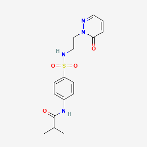 N-(4-(N-(2-(6-oxopyridazin-1(6H)-yl)ethyl)sulfamoyl)phenyl)isobutyramide