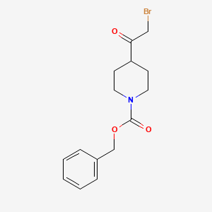 molecular formula C15H18BrNO3 B2510747 Benzyl 4-(2-bromoacetyl)piperidine-1-carboxylate CAS No. 816464-47-8