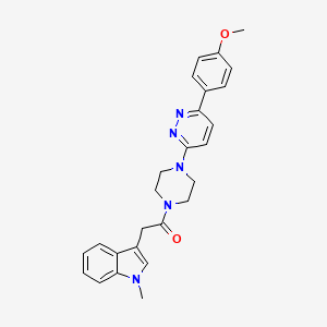 1-(4-(6-(4-methoxyphenyl)pyridazin-3-yl)piperazin-1-yl)-2-(1-methyl-1H-indol-3-yl)ethanone