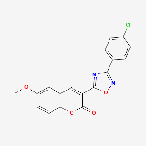 3-[3-(4-chlorophenyl)-1,2,4-oxadiazol-5-yl]-6-methoxy-2H-chromen-2-one