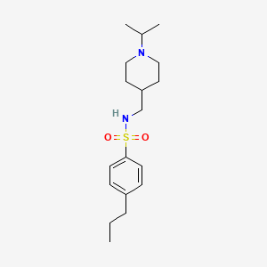 B2510753 N-((1-isopropylpiperidin-4-yl)methyl)-4-propylbenzenesulfonamide CAS No. 946383-02-4
