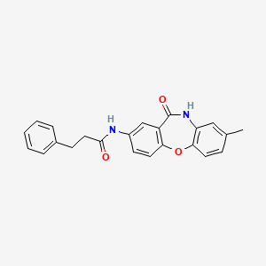 N-(8-methyl-11-oxo-10,11-dihydrodibenzo[b,f][1,4]oxazepin-2-yl)-3-phenylpropanamide