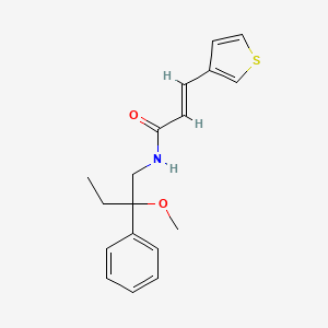 (E)-N-(2-methoxy-2-phenylbutyl)-3-(thiophen-3-yl)acrylamide