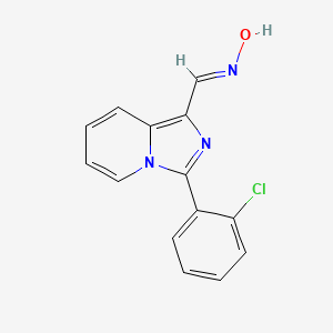 (E)-3-(2-chlorophenyl)imidazo[1,5-a]pyridine-1-carbaldehyde oxime