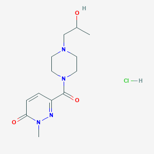 6-(4-(2-hydroxypropyl)piperazine-1-carbonyl)-2-methylpyridazin-3(2H)-one hydrochloride