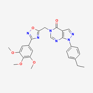 1-(4-ethylphenyl)-5-((3-(3,4,5-trimethoxyphenyl)-1,2,4-oxadiazol-5-yl)methyl)-1H-pyrazolo[3,4-d]pyrimidin-4(5H)-one