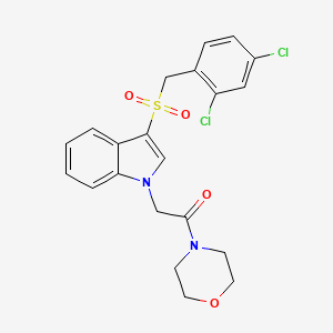 2-(3-((2,4-dichlorobenzyl)sulfonyl)-1H-indol-1-yl)-1-morpholinoethanone
