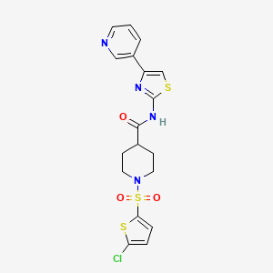 1-((5-chlorothiophen-2-yl)sulfonyl)-N-(4-(pyridin-3-yl)thiazol-2-yl)piperidine-4-carboxamide