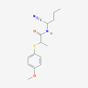 N-(1-cyanobutyl)-2-[(4-methoxyphenyl)sulfanyl]propanamide