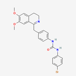 1-(4-Bromophenyl)-3-[4-[(6,7-dimethoxy-3,4-dihydroisoquinolin-1-yl)methyl]phenyl]urea