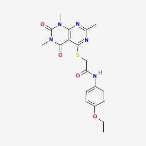 N-(4-ethoxyphenyl)-2-(1,3,7-trimethyl-2,4-dioxopyrimido[4,5-d]pyrimidin-5-yl)sulfanylacetamide