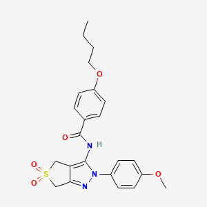 4-butoxy-N-(2-(4-methoxyphenyl)-5,5-dioxido-4,6-dihydro-2H-thieno[3,4-c]pyrazol-3-yl)benzamide