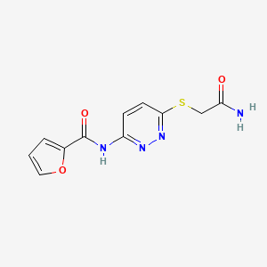 N-(6-((2-amino-2-oxoethyl)thio)pyridazin-3-yl)furan-2-carboxamide