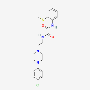 molecular formula C21H25ClN4O2S B2510785 N-{2-[4-(4-chlorophenyl)piperazin-1-yl]ethyl}-N'-[2-(methylsulfanyl)phenyl]ethanediamide CAS No. 1049577-34-5
