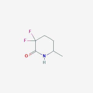 molecular formula C6H9F2NO B2510786 3,3-Difluoro-6-methylpiperidin-2-one CAS No. 2138510-27-5