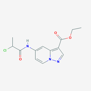 Ethyl 5-(2-chloropropanoylamino)pyrazolo[1,5-a]pyridine-3-carboxylate