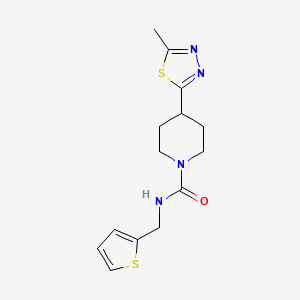 4-(5-methyl-1,3,4-thiadiazol-2-yl)-N-(thiophen-2-ylmethyl)piperidine-1-carboxamide