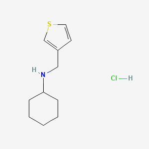 molecular formula C11H18ClNS B2510819 N-(3-Thienylmethyl)cyclohexanamine hydrochloride CAS No. 1049713-22-5; 892592-33-5