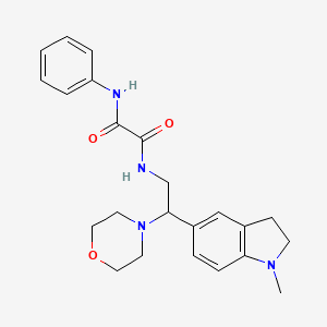 N1-(2-(1-methylindolin-5-yl)-2-morpholinoethyl)-N2-phenyloxalamide