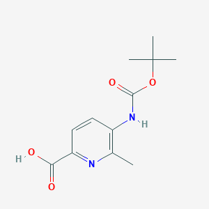 6-Methyl-5-[(2-methylpropan-2-yl)oxycarbonylamino]pyridine-2-carboxylic acid