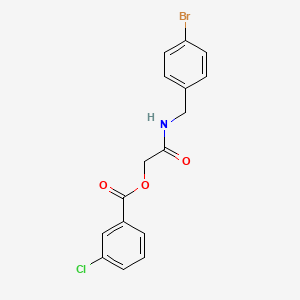 {[(4-Bromophenyl)methyl]carbamoyl}methyl 3-chlorobenzoate