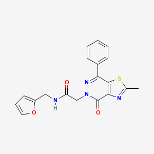 N-(furan-2-ylmethyl)-2-(2-methyl-4-oxo-7-phenylthiazolo[4,5-d]pyridazin-5(4H)-yl)acetamide
