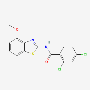 2,4-dichloro-N-(4-methoxy-7-methyl-1,3-benzothiazol-2-yl)benzamide