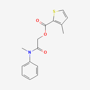 molecular formula C15H15NO3S B2510843 2-(Methyl(phenyl)amino)-2-oxoethyl 3-methylthiophene-2-carboxylate CAS No. 387853-38-5
