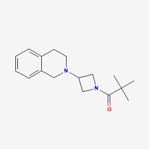1-(3-(3,4-dihydroisoquinolin-2(1H)-yl)azetidin-1-yl)-2,2-dimethylpropan-1-one
