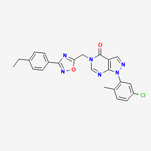 N-(3,4-dimethylbenzyl)-4-[(4-isopropyl-2,3-dioxopiperazin-1-yl)methyl]benzamide