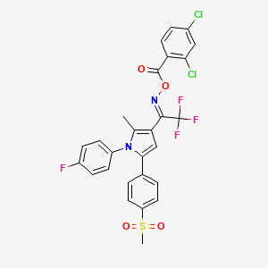 (Z)-{2,2,2-trifluoro-1-[1-(4-fluorophenyl)-5-(4-methanesulfonylphenyl)-2-methyl-1H-pyrrol-3-yl]ethylidene}amino 2,4-dichlorobenzoate