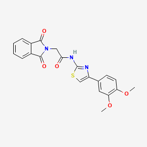 N-[4-(3,4-dimethoxyphenyl)-1,3-thiazol-2-yl]-2-(1,3-dioxoisoindol-2-yl)acetamide
