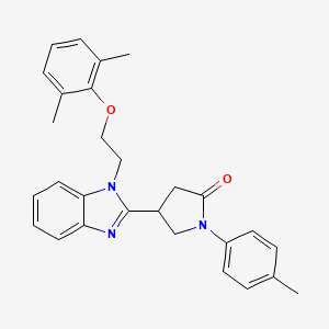 4-(1-(2-(2,6-dimethylphenoxy)ethyl)-1H-benzo[d]imidazol-2-yl)-1-(p-tolyl)pyrrolidin-2-one