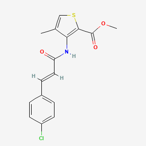methyl 3-[[(E)-3-(4-chlorophenyl)prop-2-enoyl]amino]-4-methylthiophene-2-carboxylate