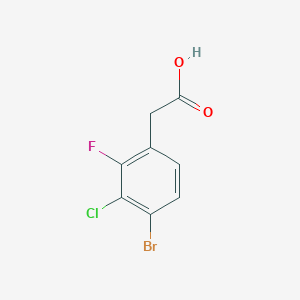 molecular formula C8H5BrClFO2 B2510858 2-(4-Bromo-3-chloro-2-fluorophenyl)acetic acid CAS No. 1696671-96-1