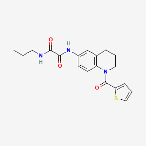 molecular formula C19H21N3O3S B2510859 N-propyl-N'-[1-(thiophene-2-carbonyl)-1,2,3,4-tetrahydroquinolin-6-yl]ethanediamide CAS No. 899983-29-0