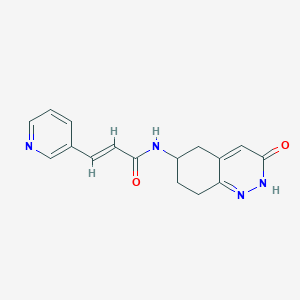 (E)-N-(3-oxo-2,3,5,6,7,8-hexahydrocinnolin-6-yl)-3-(pyridin-3-yl)acrylamide