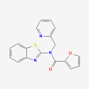 molecular formula C18H13N3O2S B2510867 N-(benzo[d]thiazol-2-yl)-N-(pyridin-2-ylmethyl)furan-2-carboxamide CAS No. 898351-11-6