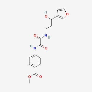 molecular formula C17H18N2O6 B2510871 Methyl 4-(2-((3-(furan-3-yl)-3-hydroxypropyl)amino)-2-oxoacetamido)benzoate CAS No. 1428352-21-9